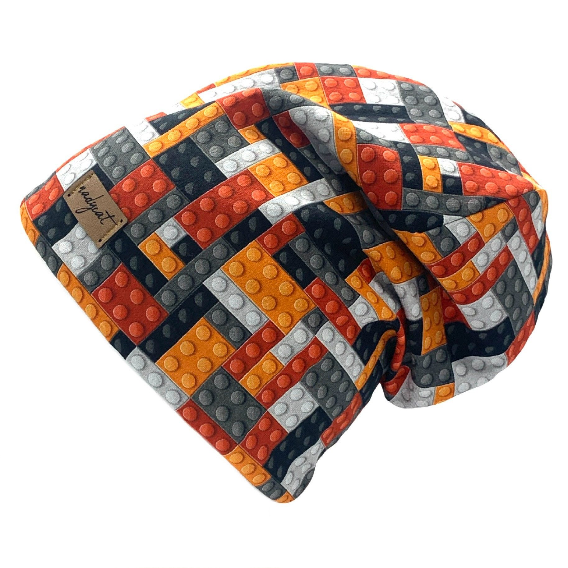 nadycat Beanie BAUSTEINE schwarz (2-St., Beanie mit passendem Loop) handgef günstig online kaufen