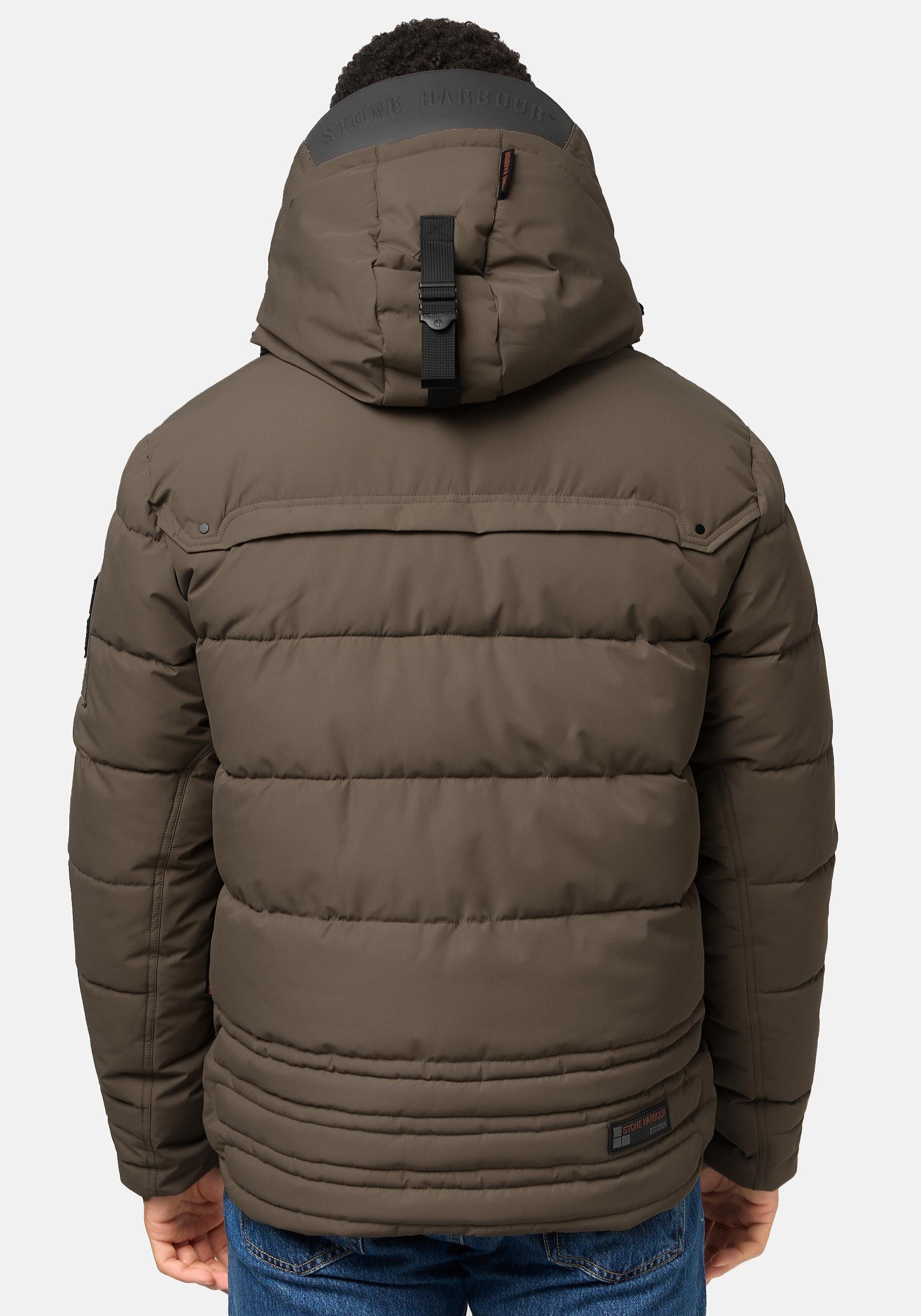Stone Harbour Steppjacke Witas gesteppte Herren Winterjacke mit abnehmbarer Kapuze