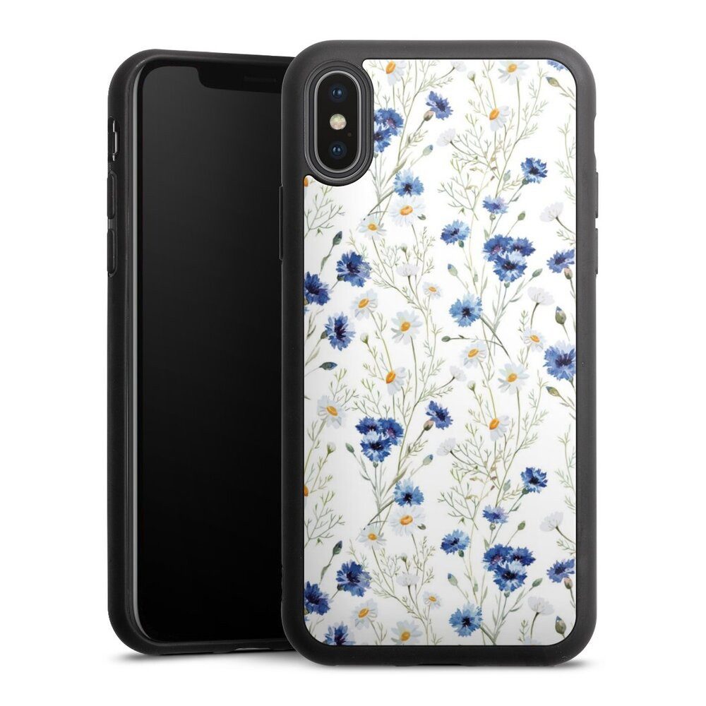 DeinDesign Handyhülle Muster Blume Blumen Flower Pattern 6, Apple iPhone Xs Gallery Case Glas Hülle Schutzhülle 9H Gehärtetes Glas