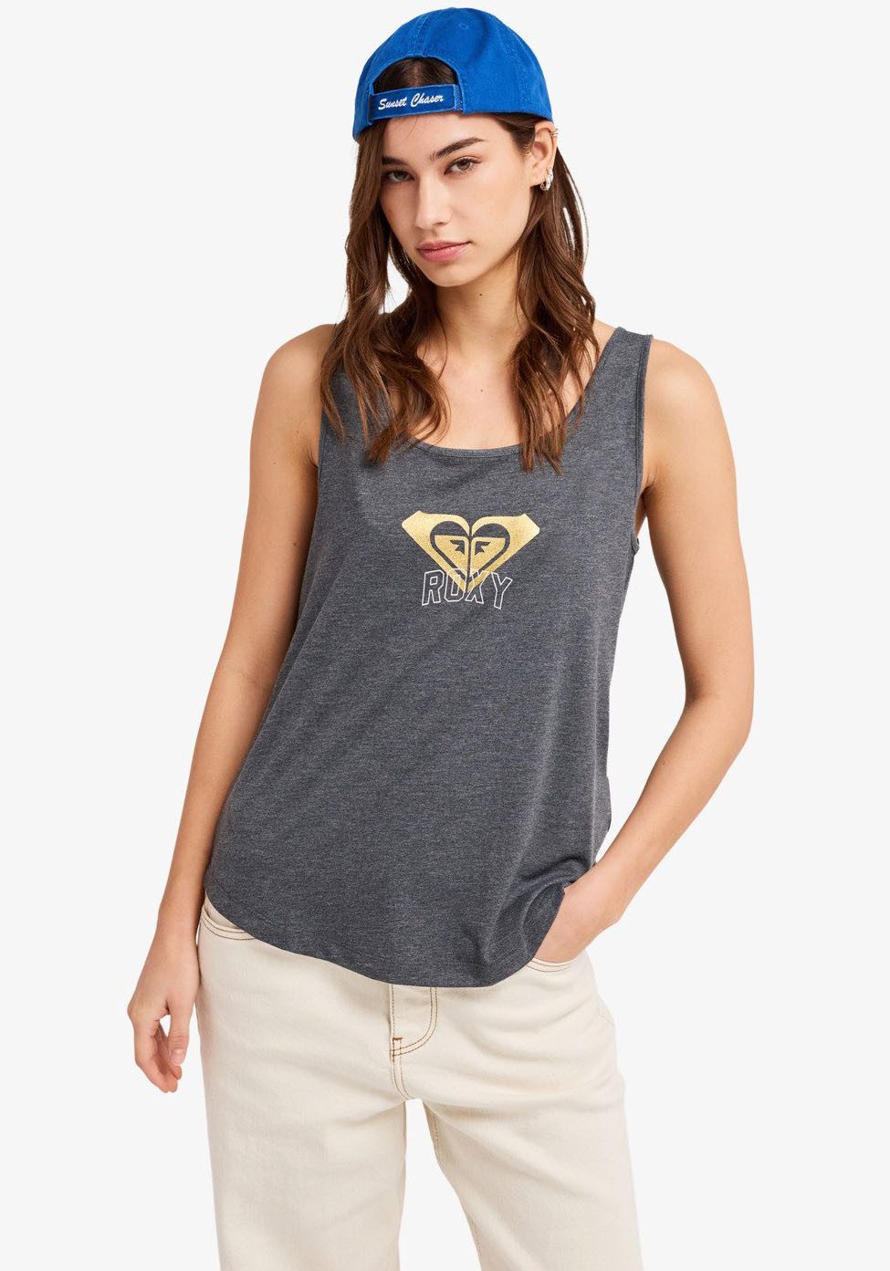 Roxy Tanktop VL SURFCLASHORT SLEEVEIC TANK Tanktop-Design, aus Polyester und Viskose