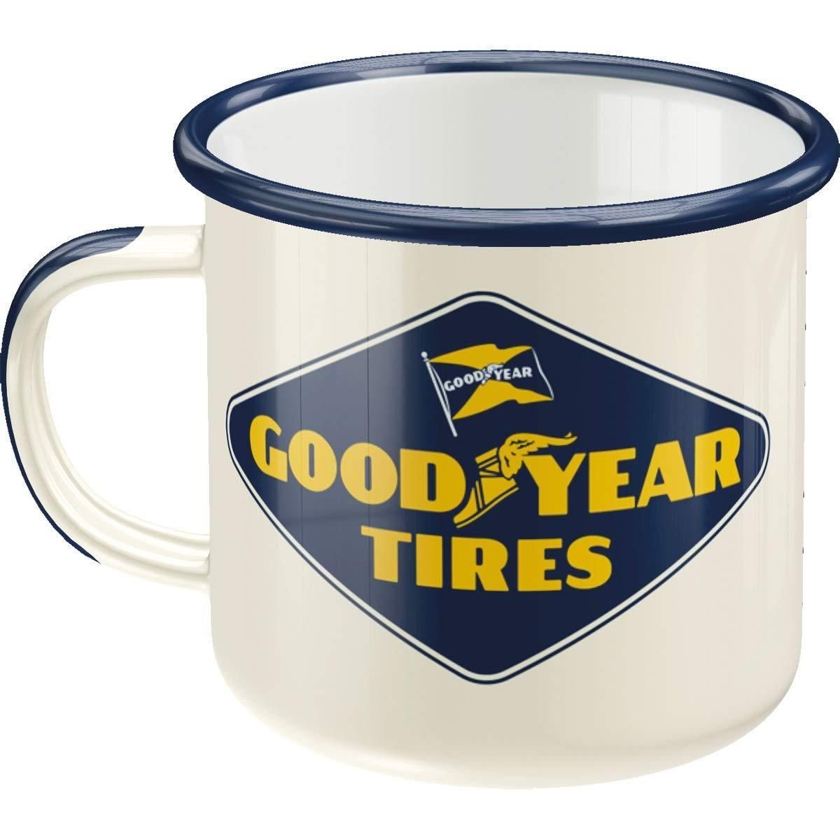 Nostalgic-Art Tasse Emaille-Becher - GOOD YEAR - GOOD YEAR Logo White