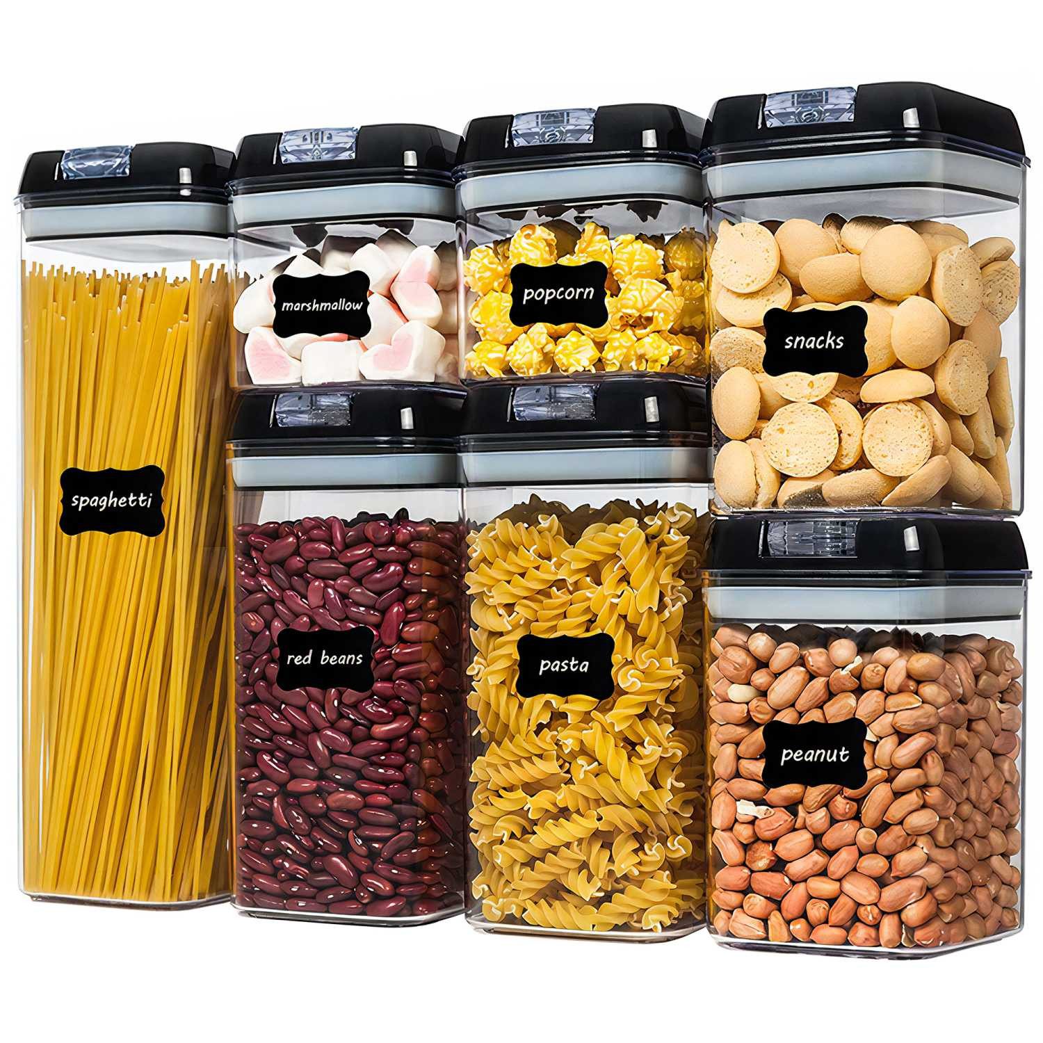 Intirilife Aufbewahrungssystem, PP, (7-tlg), 7-tlg Set Lebensmittelbehälter Ящики для хранения verschiedene Größen