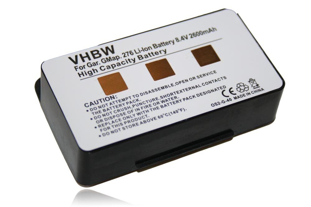 vhbw kompatibel mit Garmin 010-00543-00, EGM478, 100054300, 3580100054300 Akku Li-Ion 2600 mAh (8,4 V)