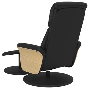 vidaXL Sessel Massagesessel mit Fußhocker Schwarz Kunstleder (1-St)