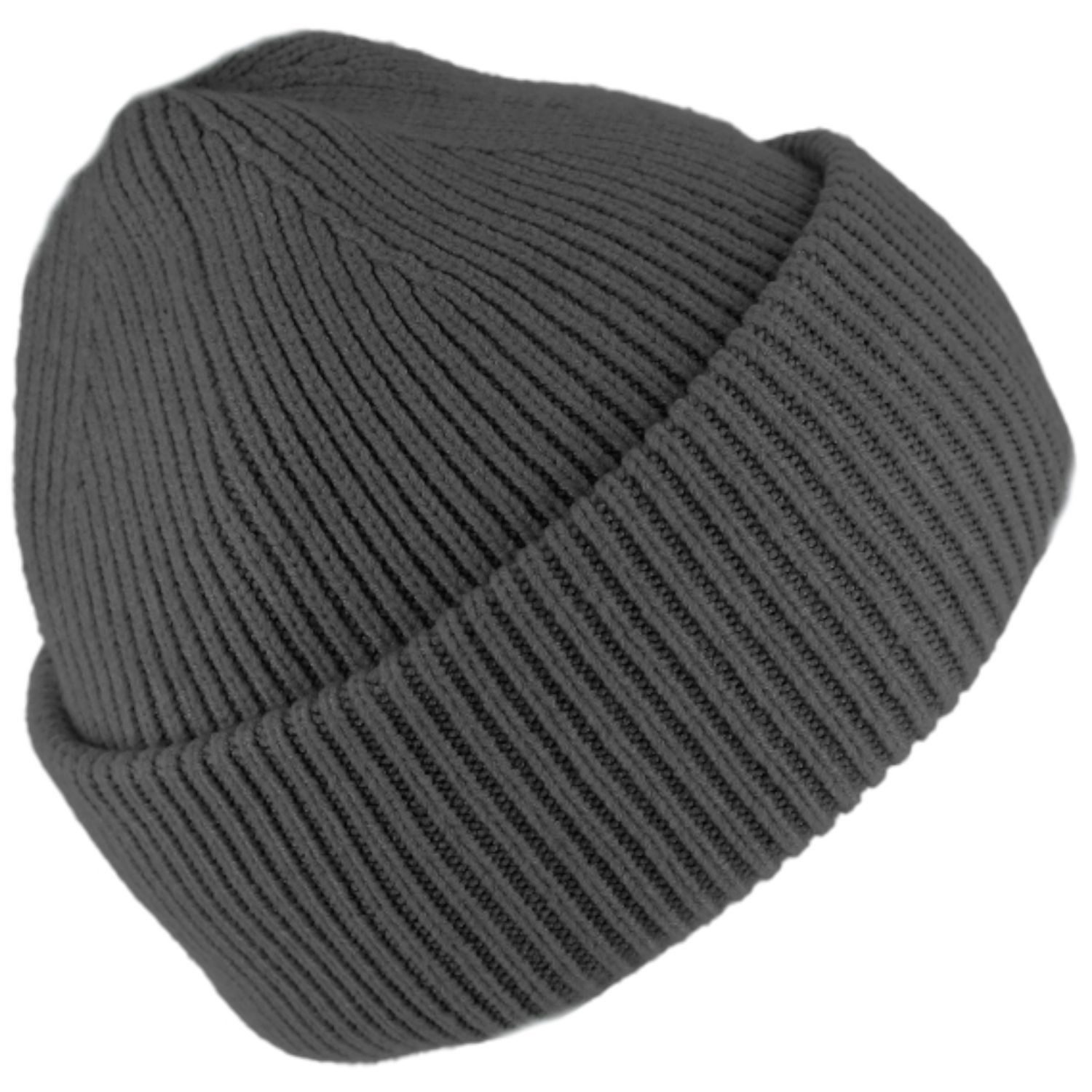 Fiebig Strickmütze Rippstrickmütze mit Umschlag