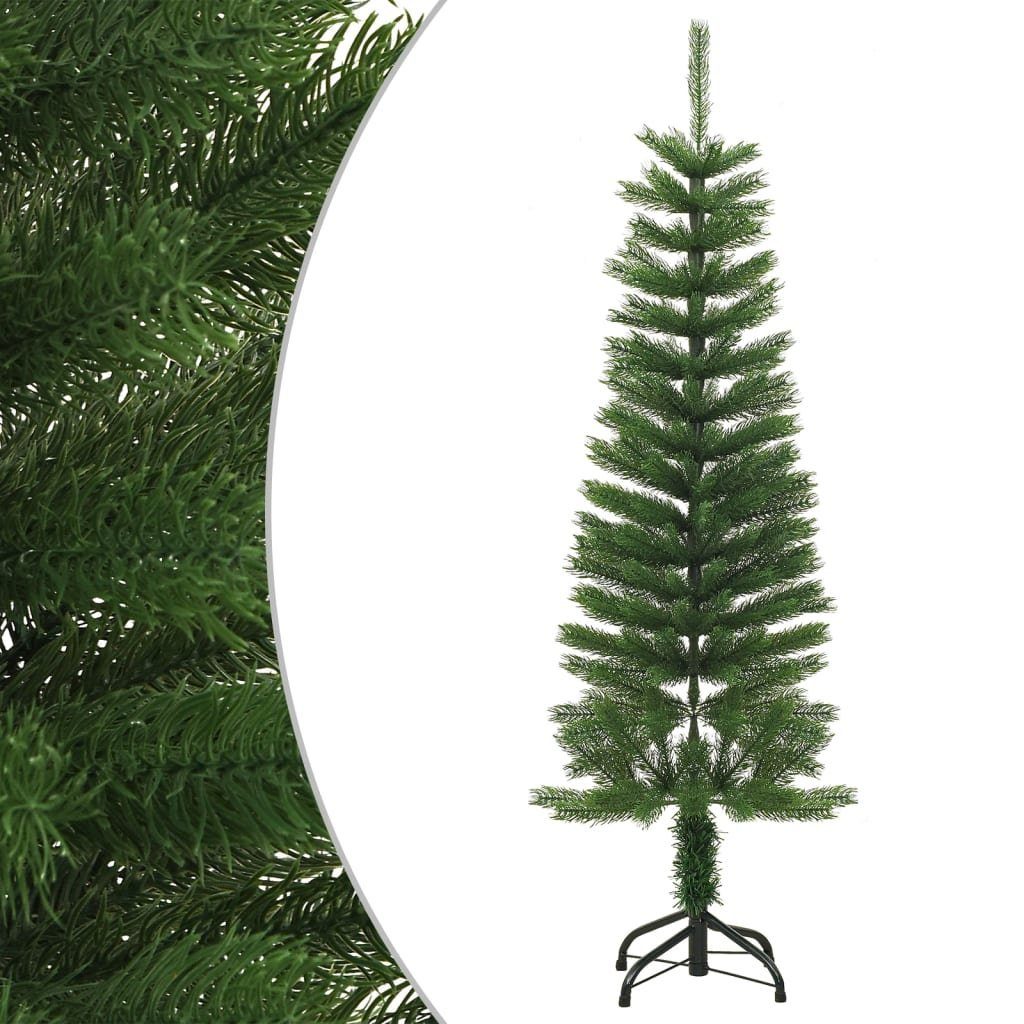vidaXL Künstlicher Weihnachtsbaum Künstlicher Weihnachtsbaum mit Ständer Schlank 120 cm PE