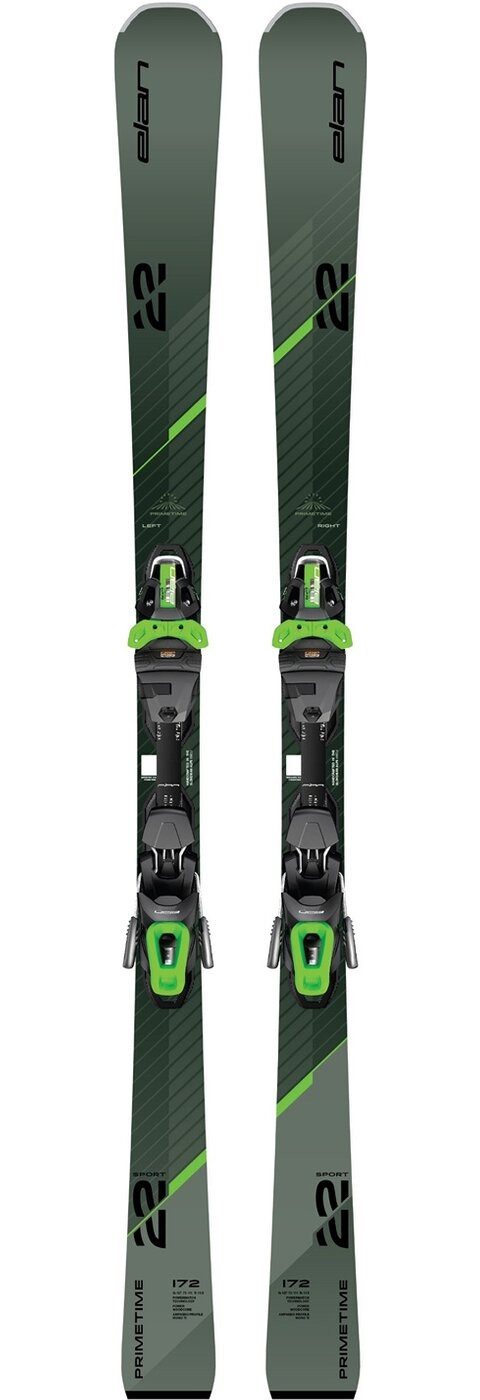 elan Ski PRIMETIME 22 SPORT SX EL 10.0 GRAU/GRÜN/OLIVE