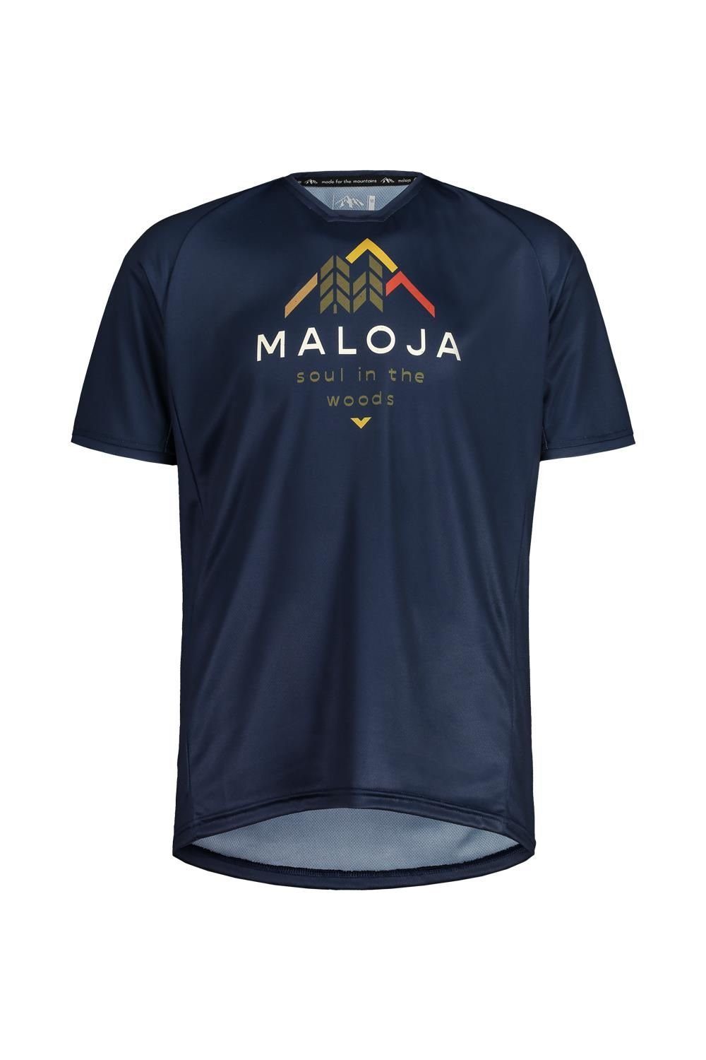 Multisport Maloja Kurzarmshirt Maloja Shirt Multi Herren SchwarzerleM. dunkelblau