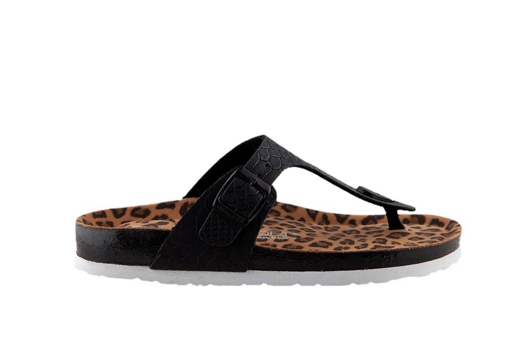 37 Damen Größe Black - Easy LAURA Walk Biosoft Sandale Comfort Leo & Sandalen 43