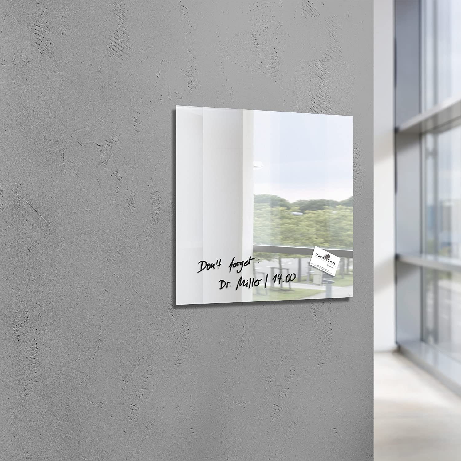 Sigel Magnettafel, Spiegel artverum Glas Magnetboard GL275 Magnetwand 48x48cm