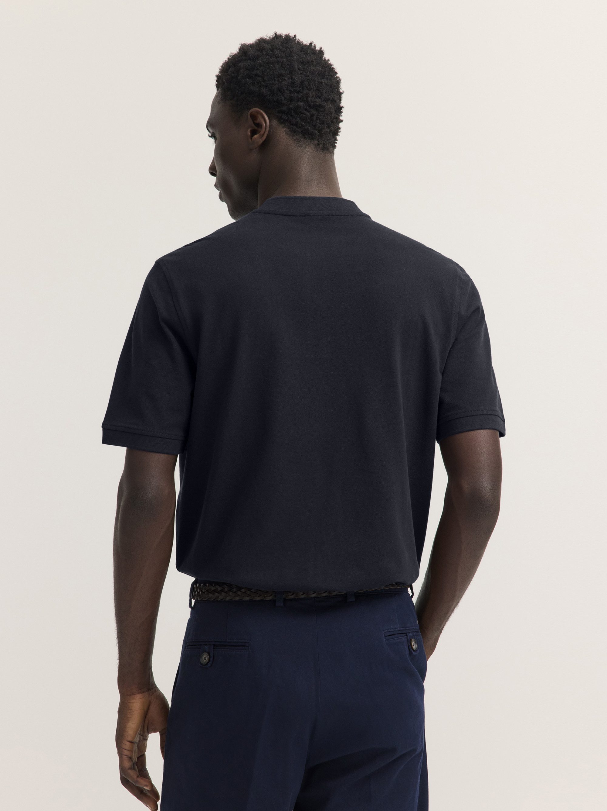 bugatti Poloshirt Modern Fit Modern Fit Baumwolle Collegekragen Kurzarm