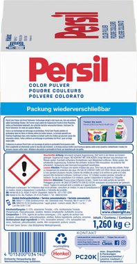 Persil Pulver Color & Universal Set Vollwaschmittel (Set, [2-St. 2x 1,26kg Waschladungen)