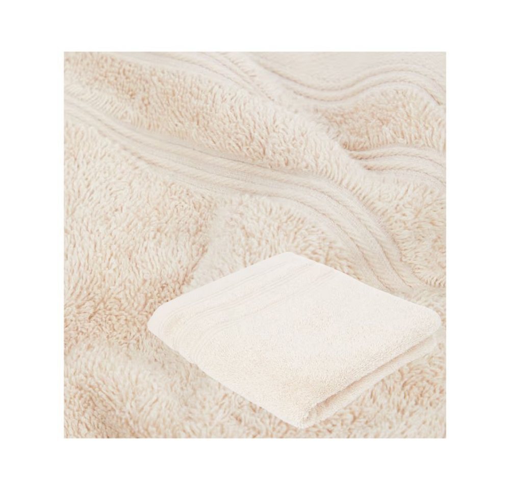 Thumbnail - Riyashop Haushaltshobel Handtuch Duschtuch Gästetuch Badetuch Größen 500/m² Creme 30 x 50