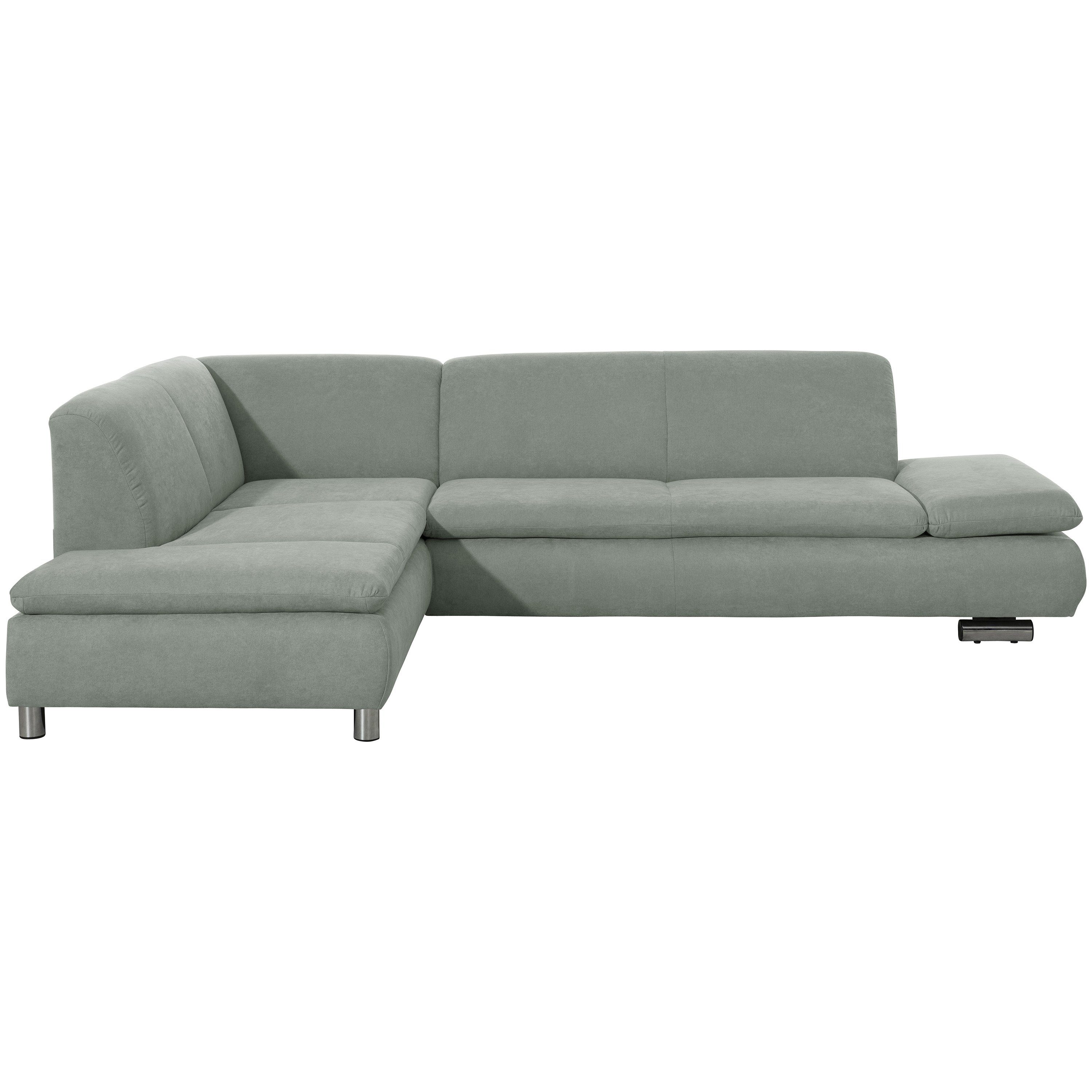 Terrence Germany Max Ecksofa Stück, Ecksofa Flachgewebe Made 2,5-Sitzer in Sofa hellgrün, 1 links Winzer® rechts mit