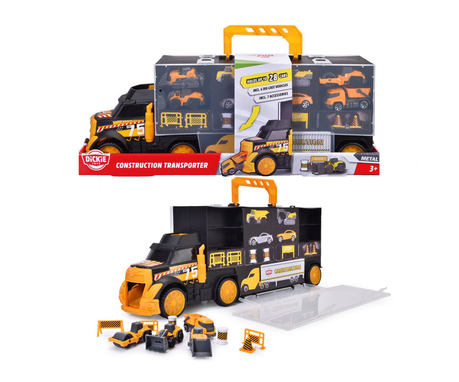 Dickie Toys Spielzeug-Transporter Construction Transporter