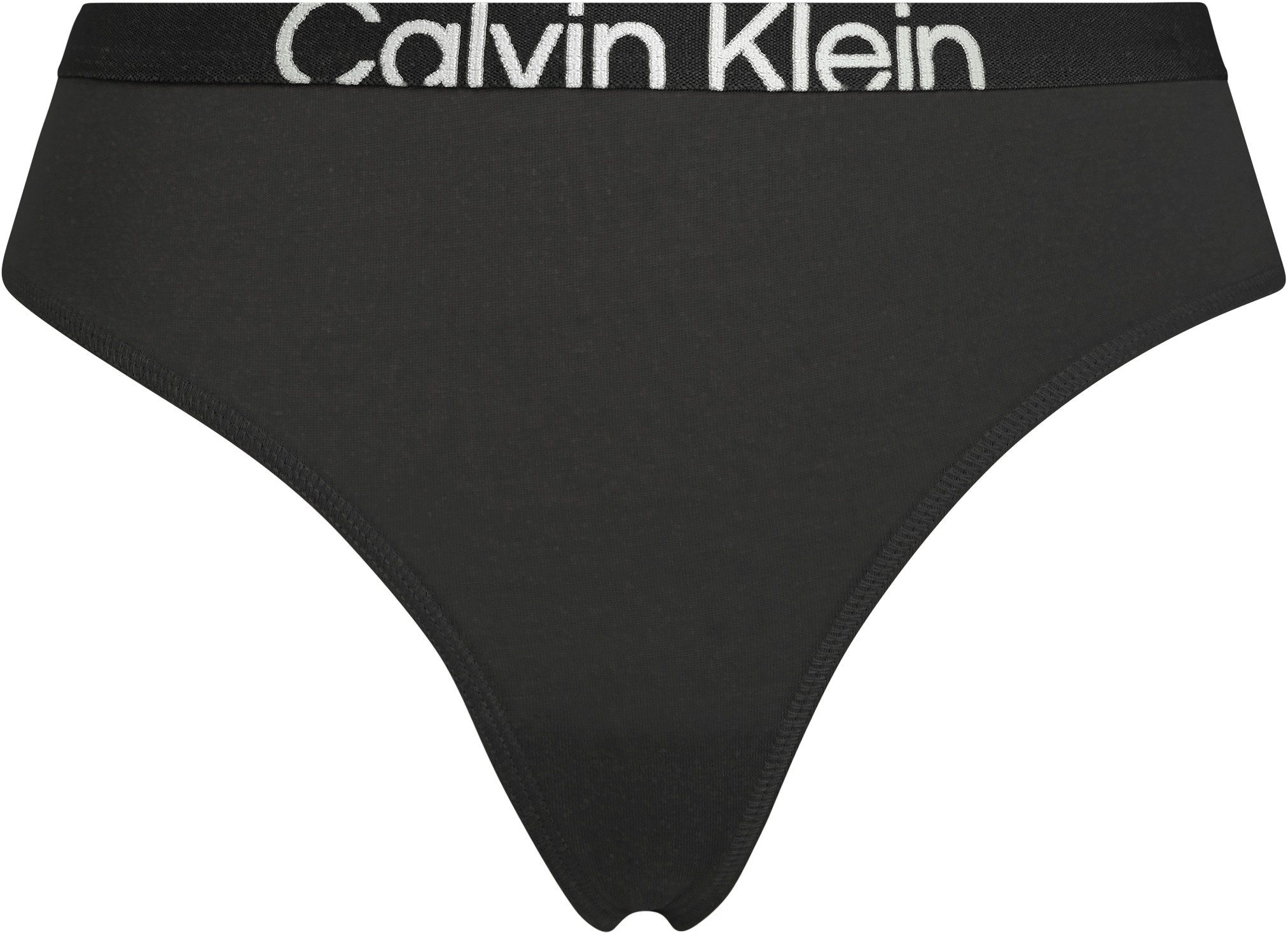 Underwear T-String CK-Logo BLACK/SUNNY_LIME THONG Klein Calvin mit am Bund MODERN