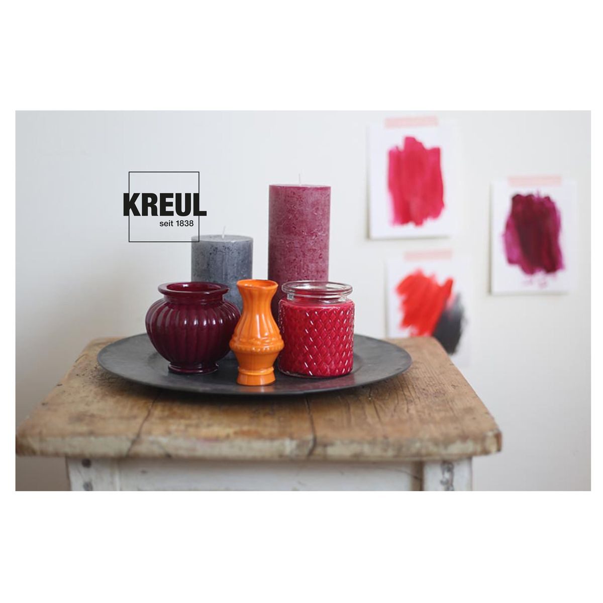 C. KREUL Acrylfarbe KREUL Acryl Glanzfarben Basis Set 6x20ml Glas