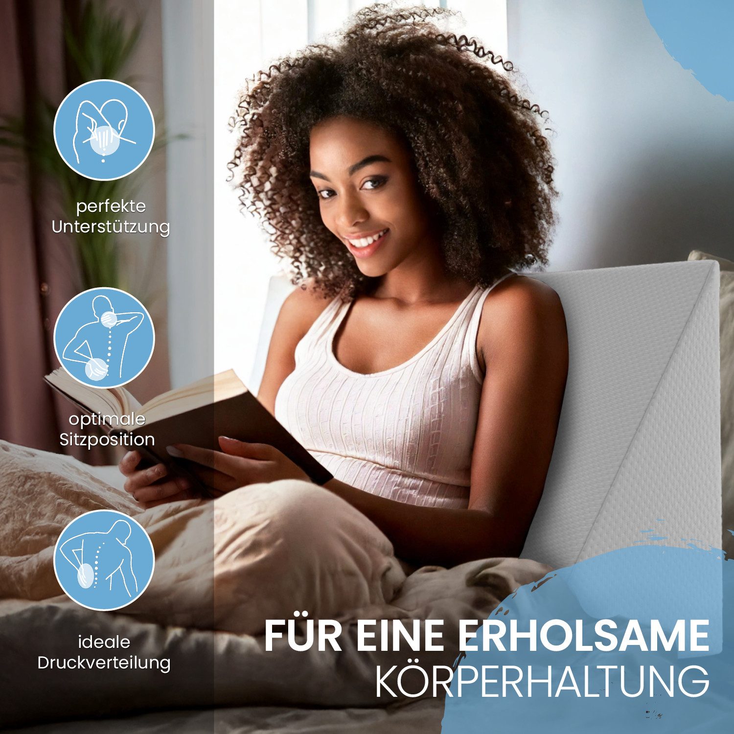 ELONEO Keilkissen für Bett & Sofa, günstig online kaufen