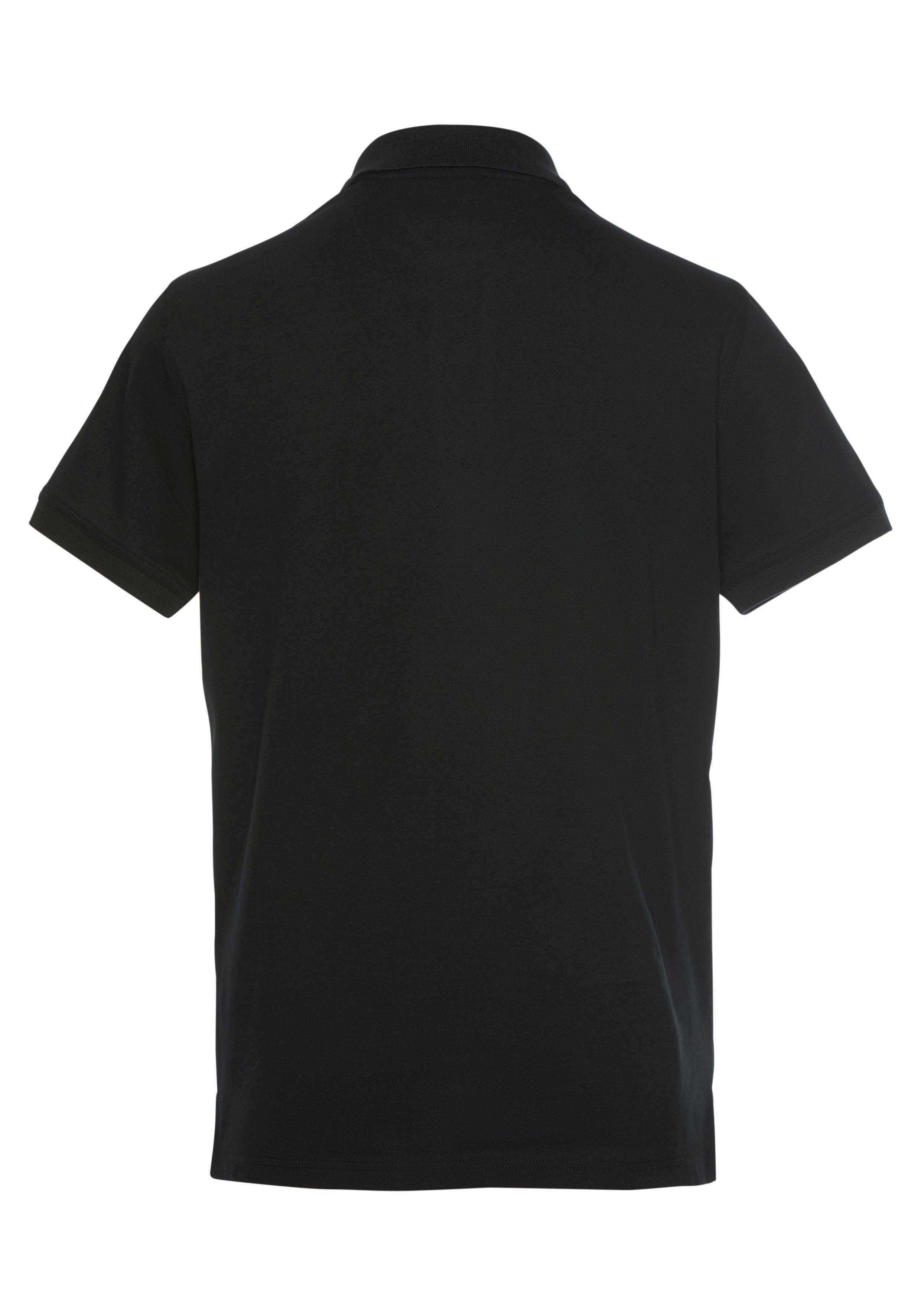 Gant black Poloshirt COLLAR Elasthan PIQUE durch formstabil CONTRAST RUGGER, SS