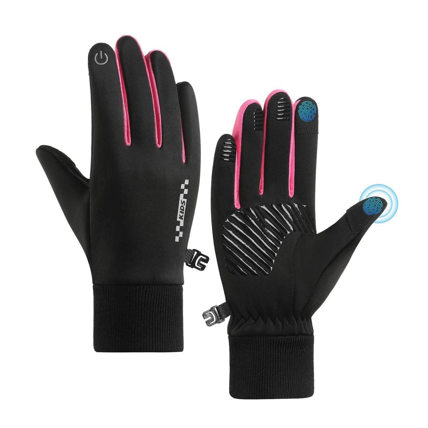 LuxusKollektion Fahrradhandschuhe Kinder Fahrradhandschuhe Rosarot-m (1-St)