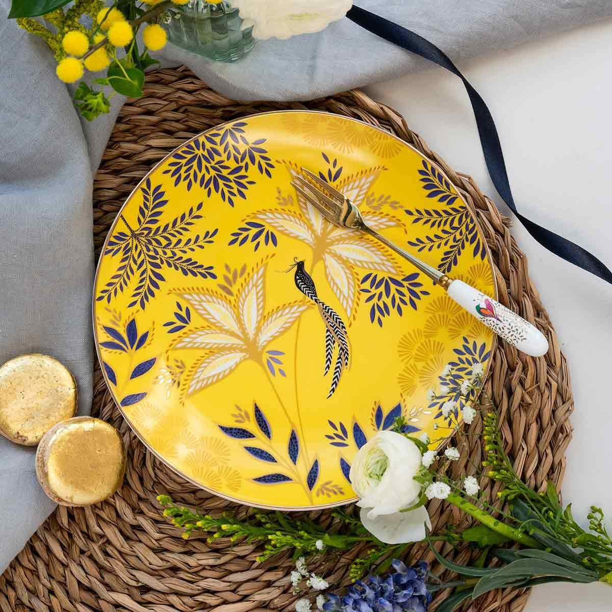 Portmeirion Frühstücksteller Sara Miller London Porzellan Frühstücks-Teller 4er Set