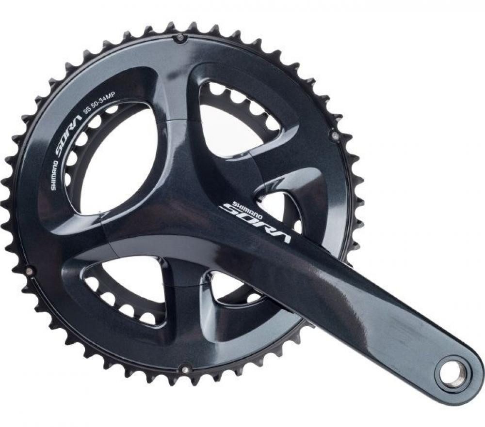 Fahrradkurbel SHIMANO Kurbelgarnitur SORA FC-R3000 Kurbelgarnitur - 9-fach, 175 mm