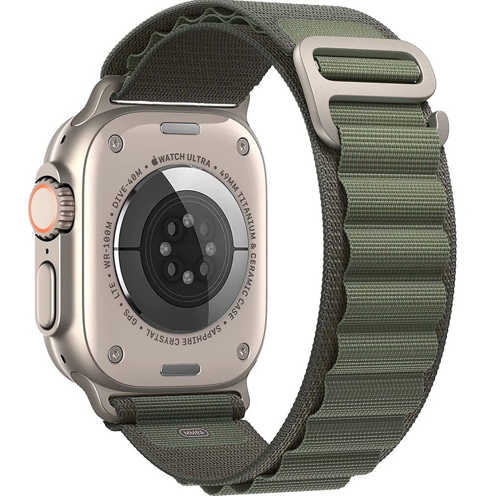 GelldG Uhrenarmband Tragbar Sport Armband Watch Apple Ersatzarmband grün 8Ultra, mit Kompatibel