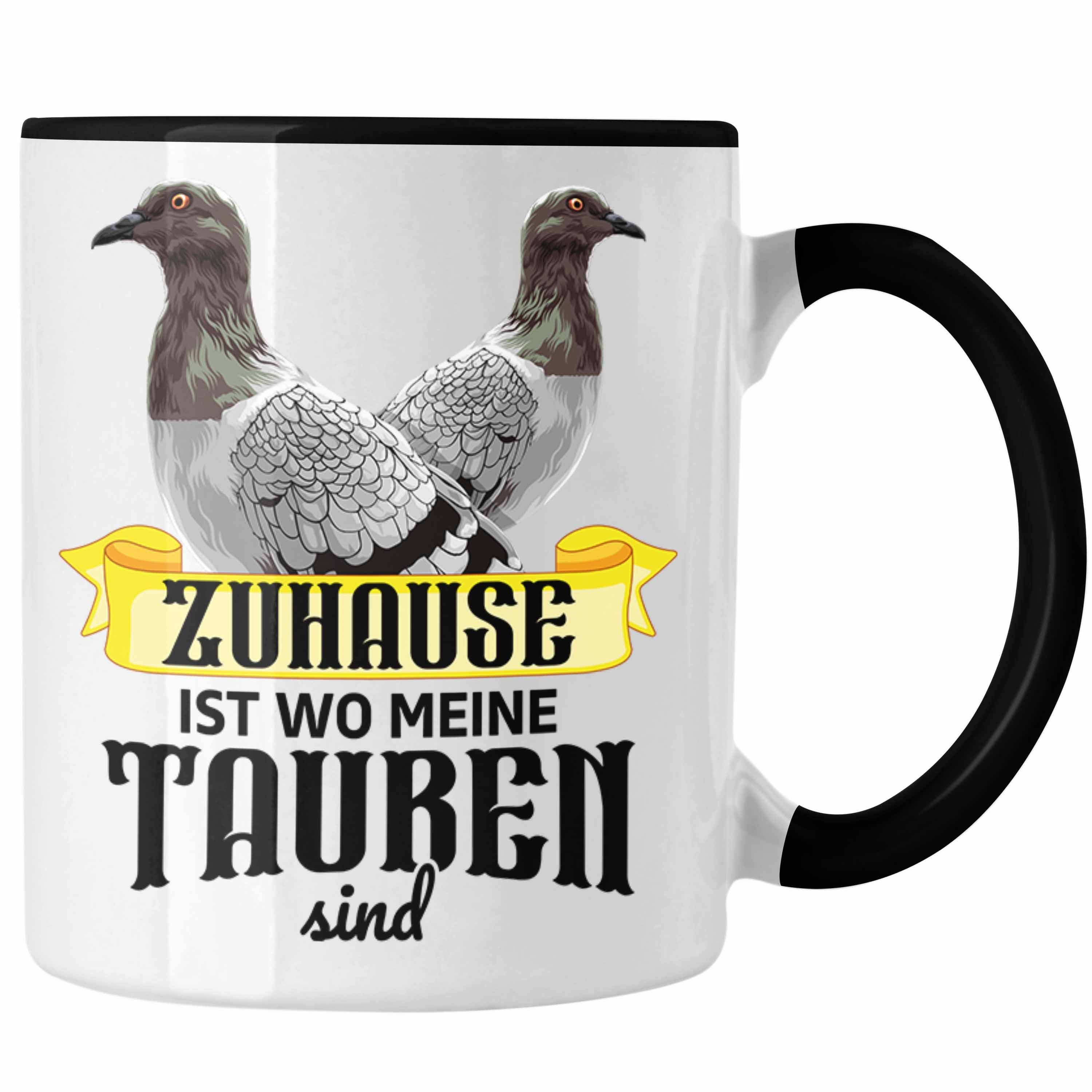 Geschenk Taubenflüsterer Meine Tasse Zuhause Becher Wo Sind Schwarz Taubenzüchter Tasse Zubehör - Tauben Trendation Zaubenzucht Tauben Spruch Taubenliebhaber Ist Trendation Lustiger