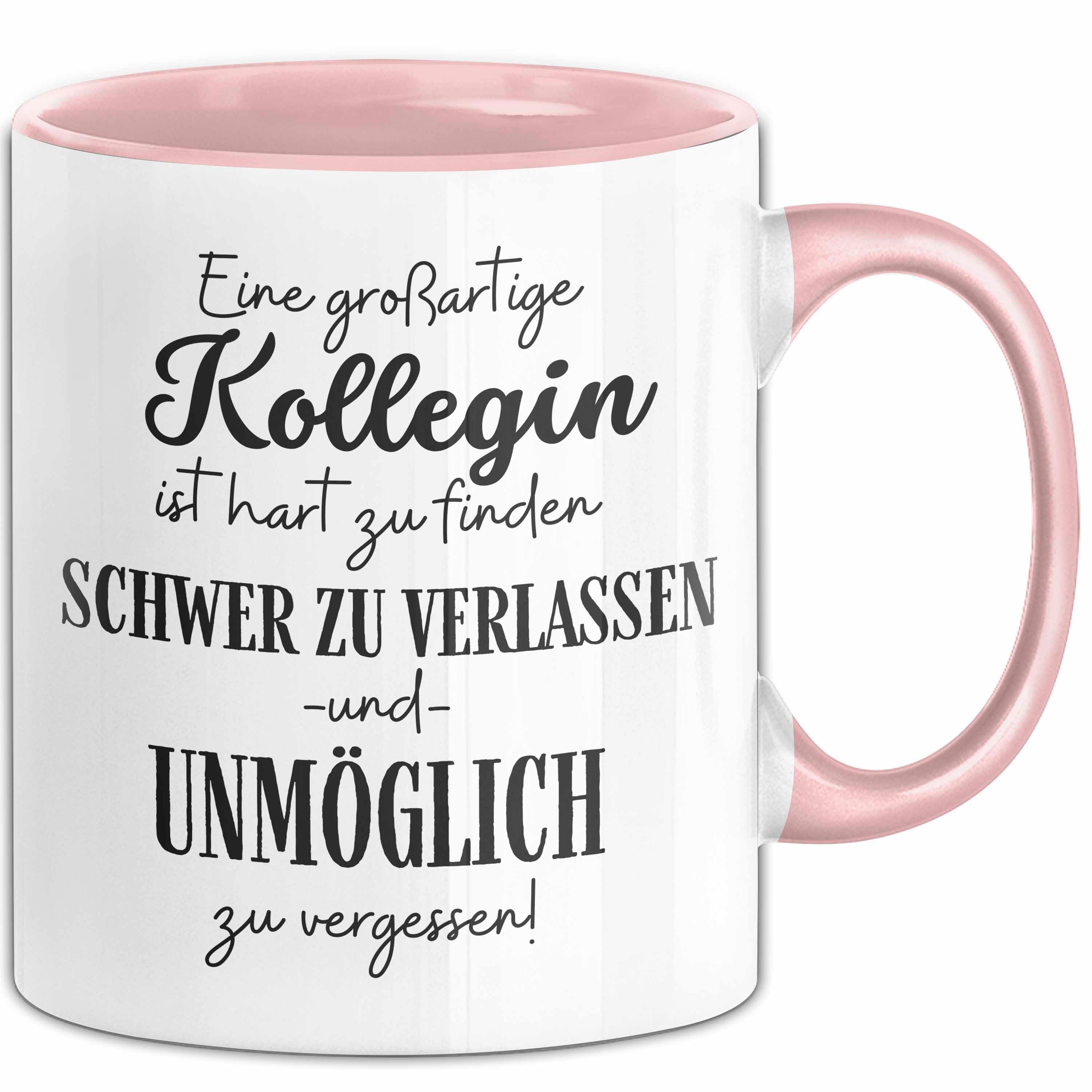 Trendation Tasse Kollegin Abschied Geschenk Tasse Abschiedsgeschenk für Kollegin Hart Z