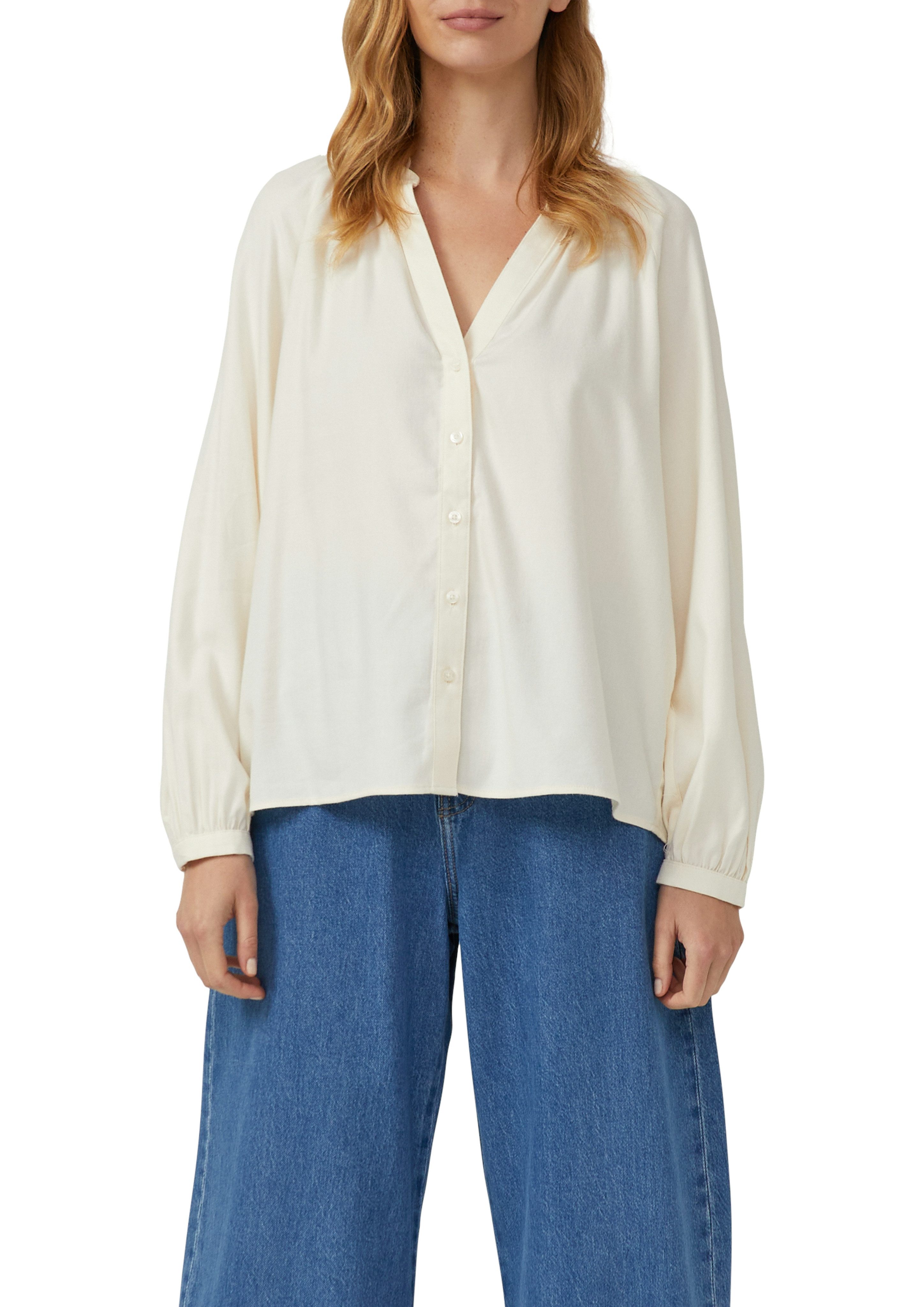 s.Oliver Flanellbluse mit Raffung