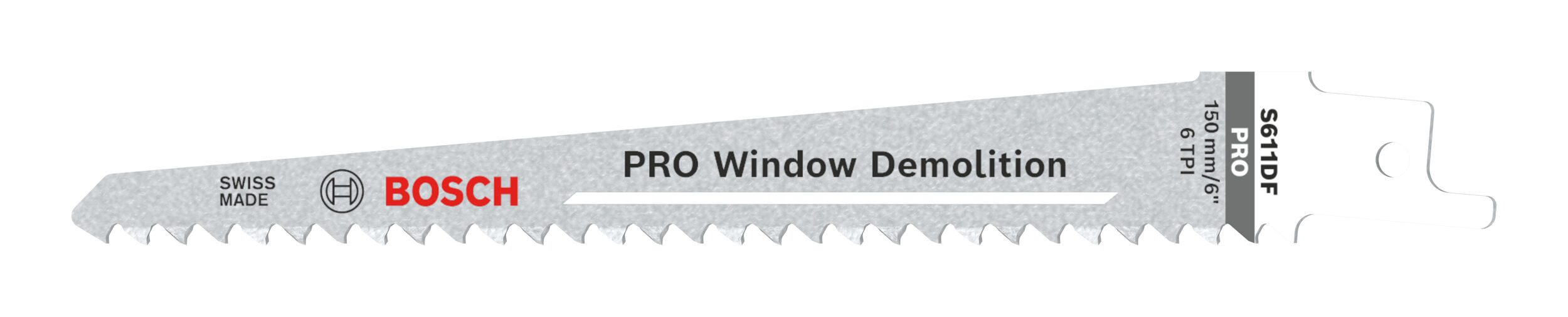 BOSCH Säbelsägeblatt Pro Window Demolition (25 Stück), Window Demolition S611DF, 1,25 x 19 x 150 mm - 25er Pack