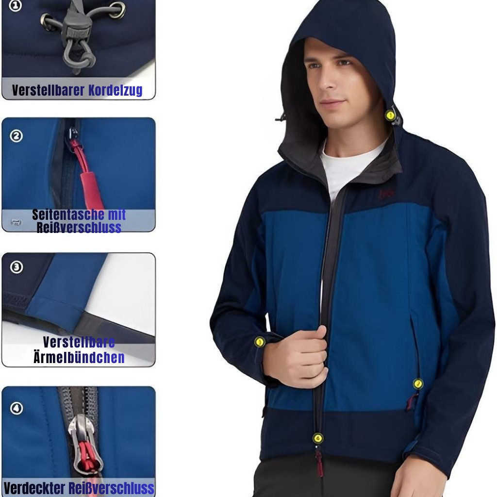 Diyarts Softshelljacke (wasserfeste Jacke mit TPU-Technologie, Winterjacke, günstig online kaufen