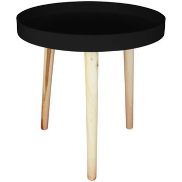 Koopman Beistelltisch Tisch 39x40 cm mit Farbwahl Sofatisch Dreibeintisch Tabletttisch, Gartentisch Holztisch Kaffeetisch Garten