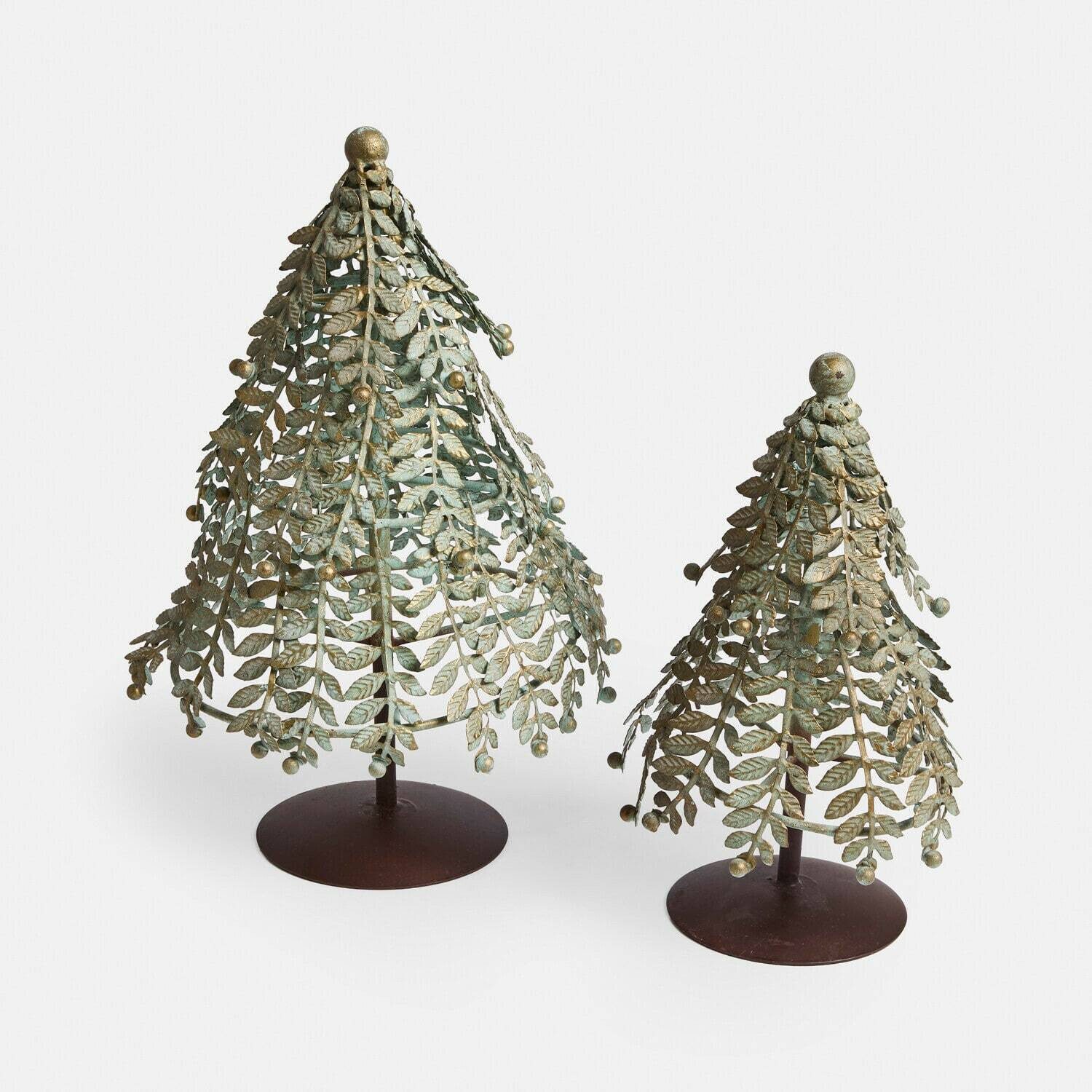 Mirabeau Weihnachtsfigur Deko-Baum 2er Set Whitmore antikweiß/grün (2er Set, 2er Set)