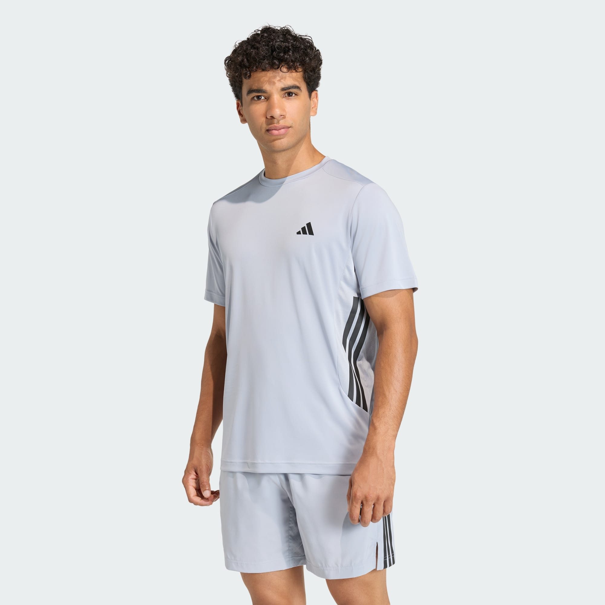 adidas Performance Trainingsshirt TECH ESSENTIALS WORKOUT 3-STREIFEN T-SHIRT (1-tlg)