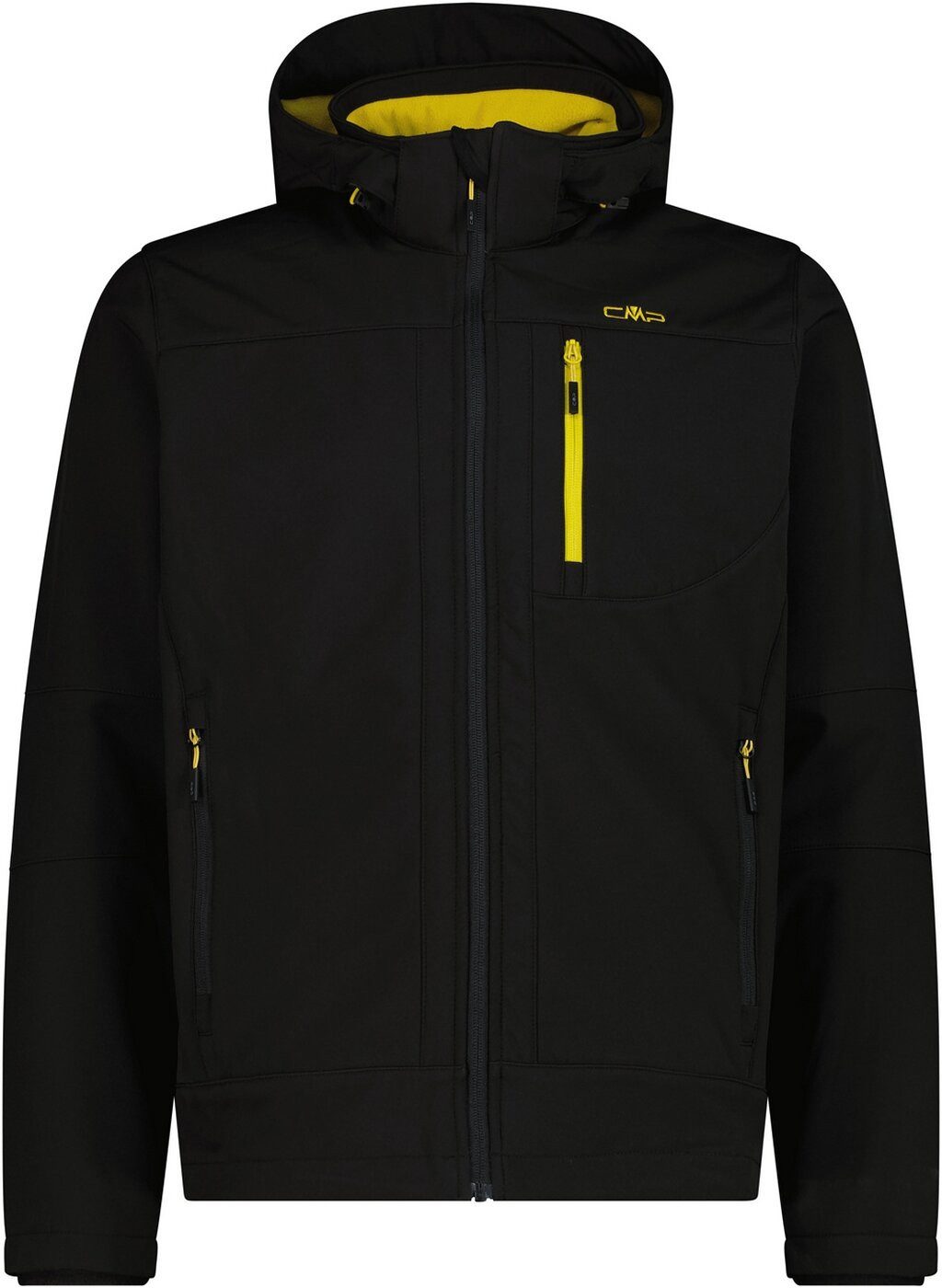 CMP Funktionsjacke MAN JACKET ZIP HOOD NERO-GOLD GREEN günstig online kaufen