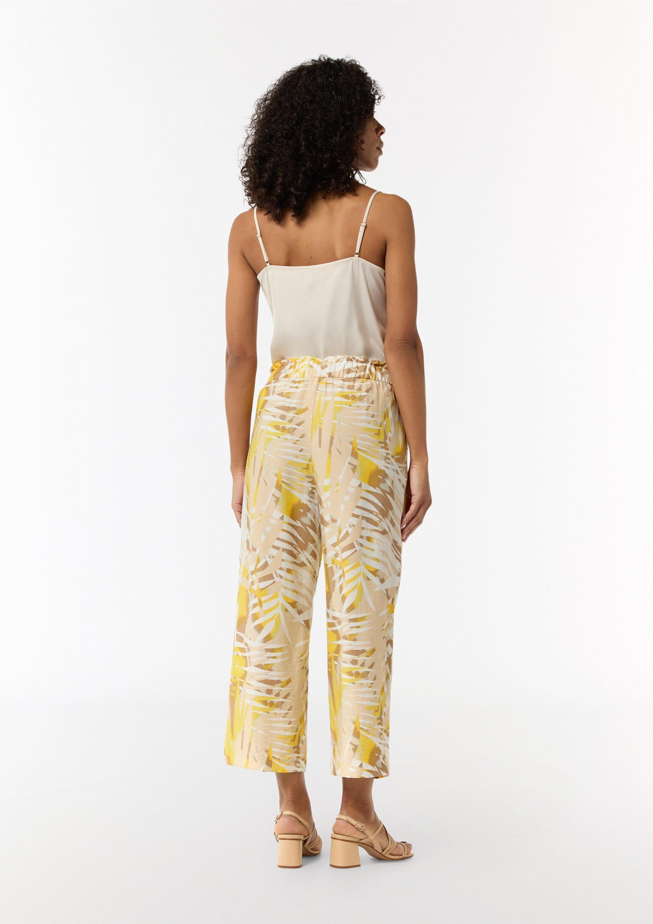 comma Culotte Hose Hose mit Bindeband und Eingrifftaschen
