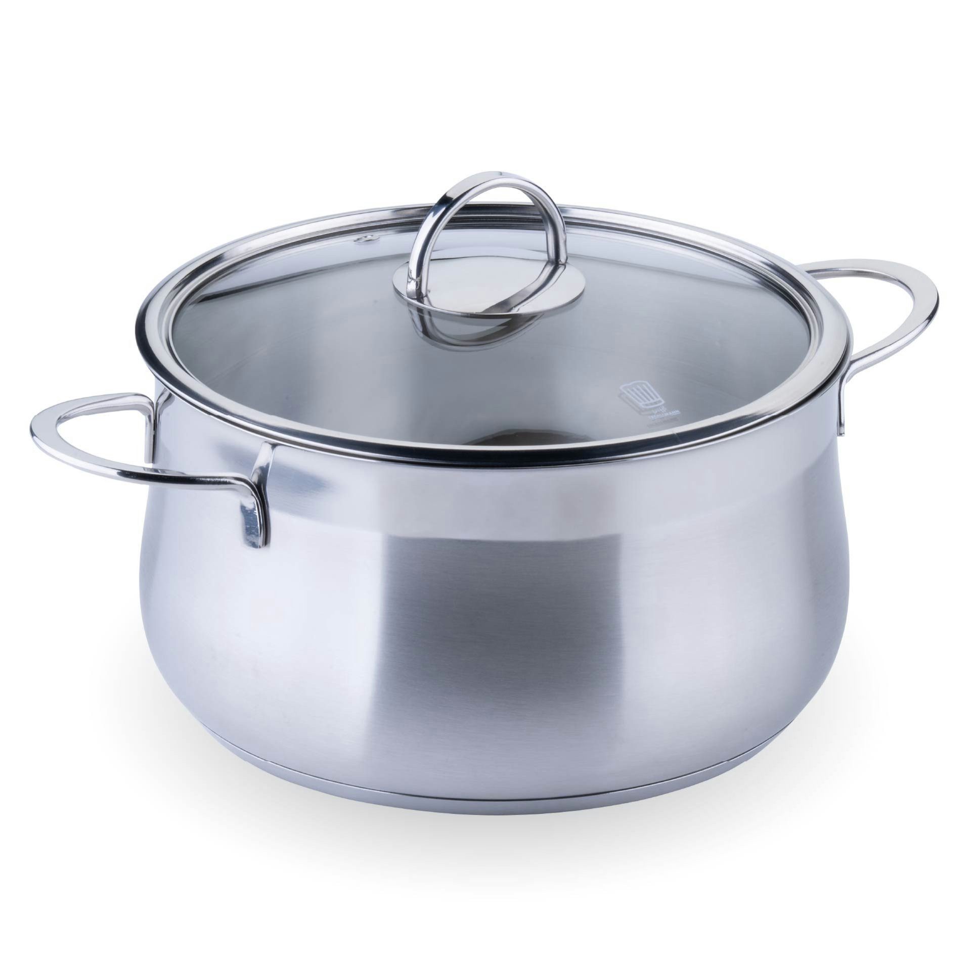 Chefkoch trifft Fackelmann Kochtopf mit Glasdeckel, Ø 24 cm, induktionsgeeignet, backofengeeignet