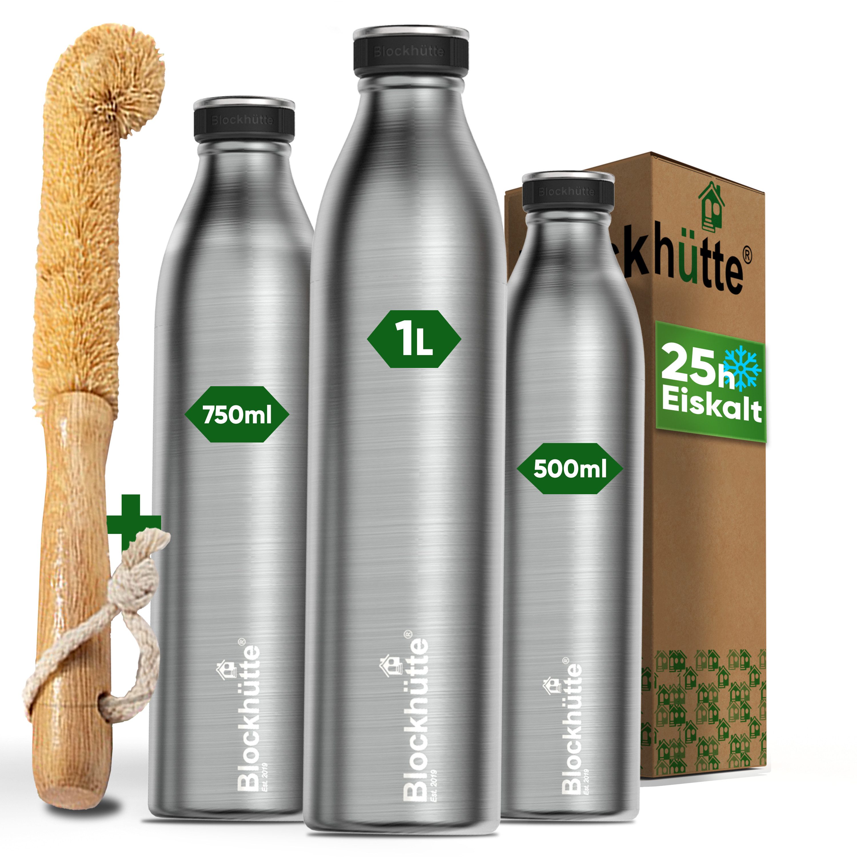 Blockhütte Isolierflasche, Auslaufsicher, 13 Stunden heiß, 25 Stunden kalt