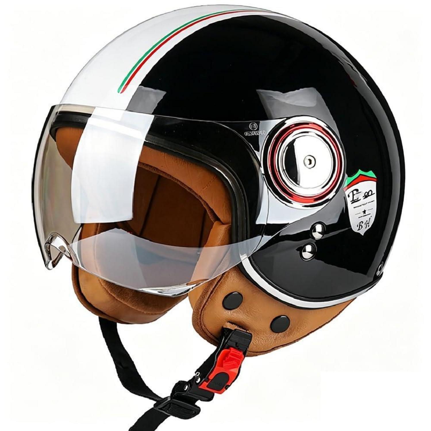 LuxusKollektion Motorradhelm Motorrad Jethelm mit Sonnenblende