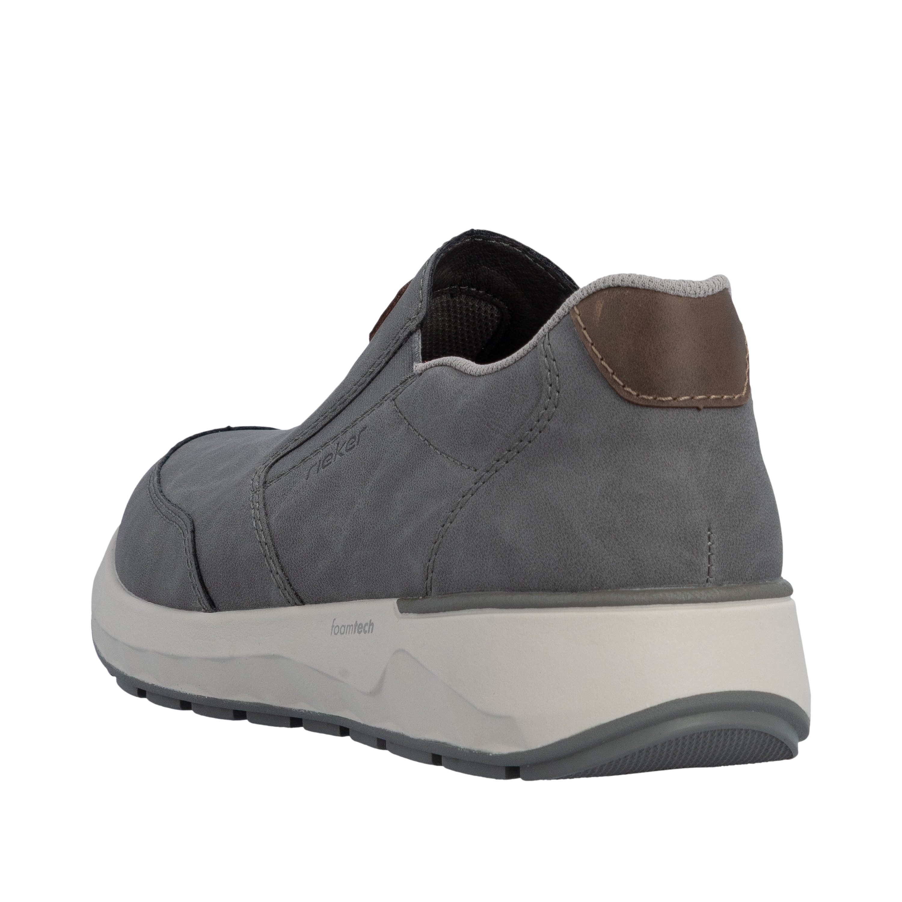 Rieker Slip-On Sneaker Slipper, Schlupfschuh, Freizeitsneaker, Halbschuh mit Stretcheinsätze
