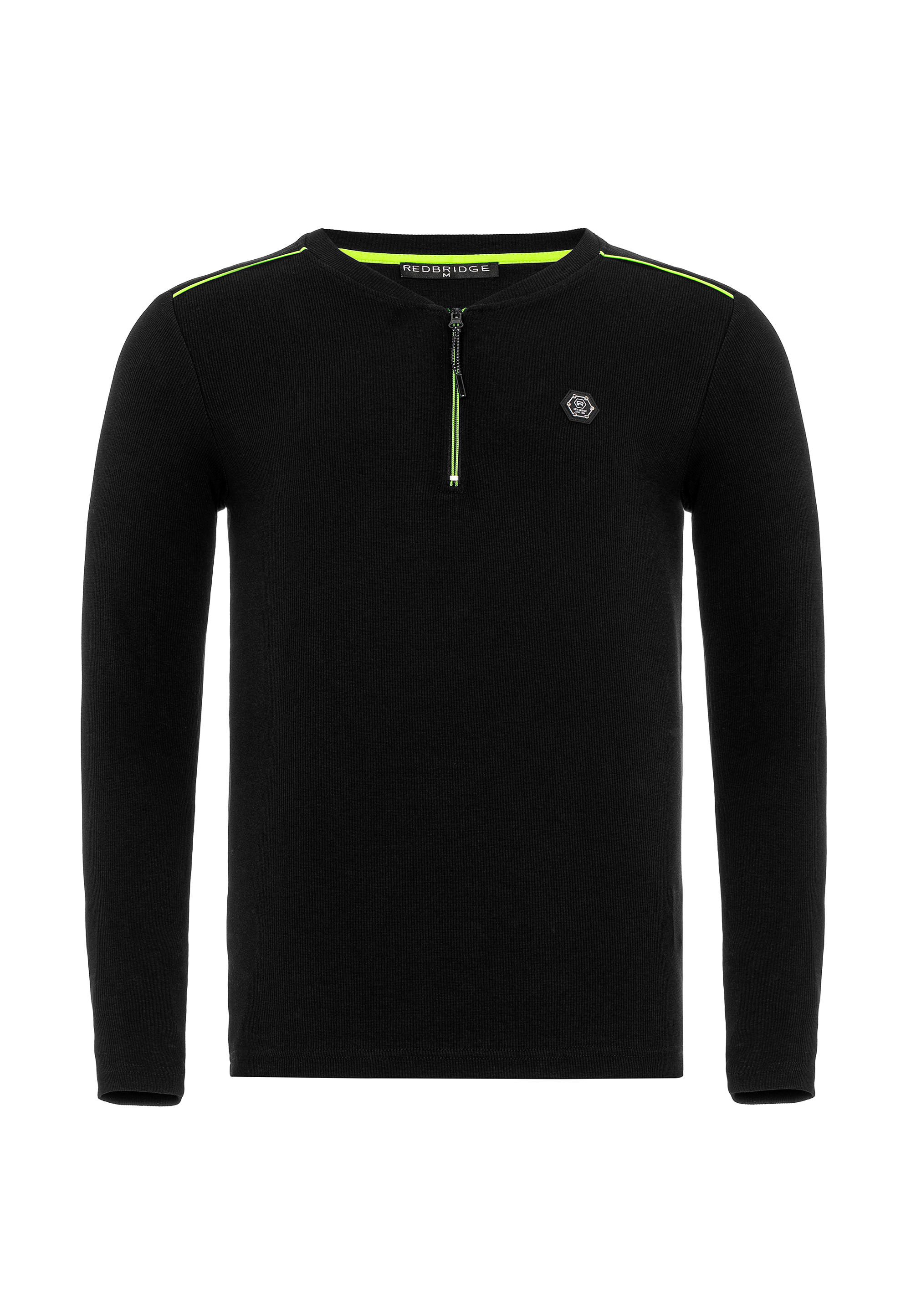 RedBridge Langarmshirt mit Reißverschluss Sportlicher Look günstig online kaufen