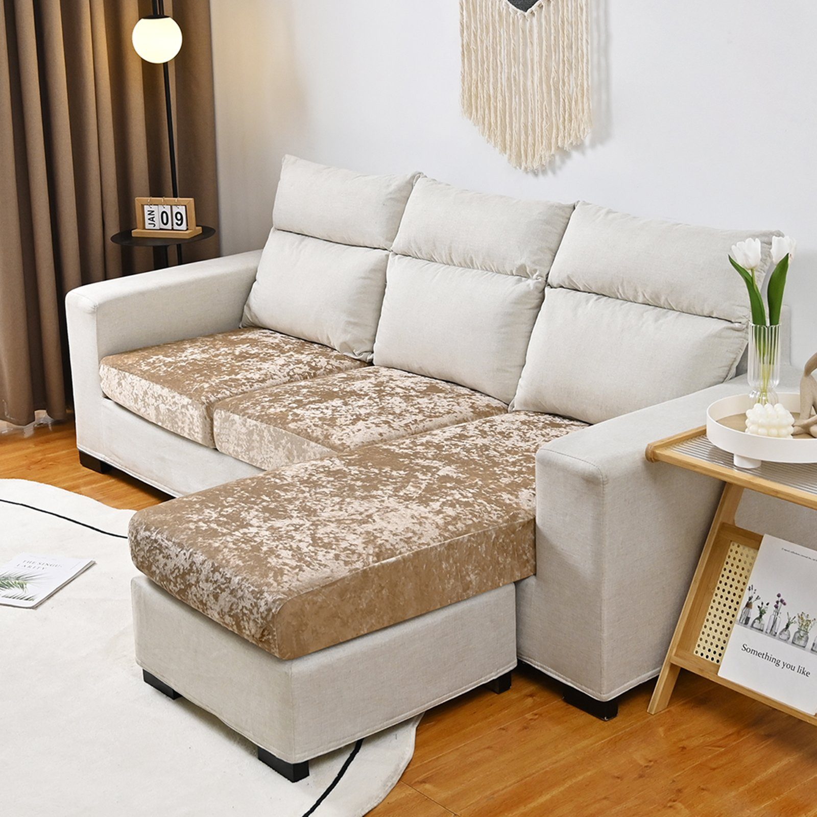 BTTO Sofahusse Samt-Sitzkissenbezug für 1-, 2-, günstig online kaufen