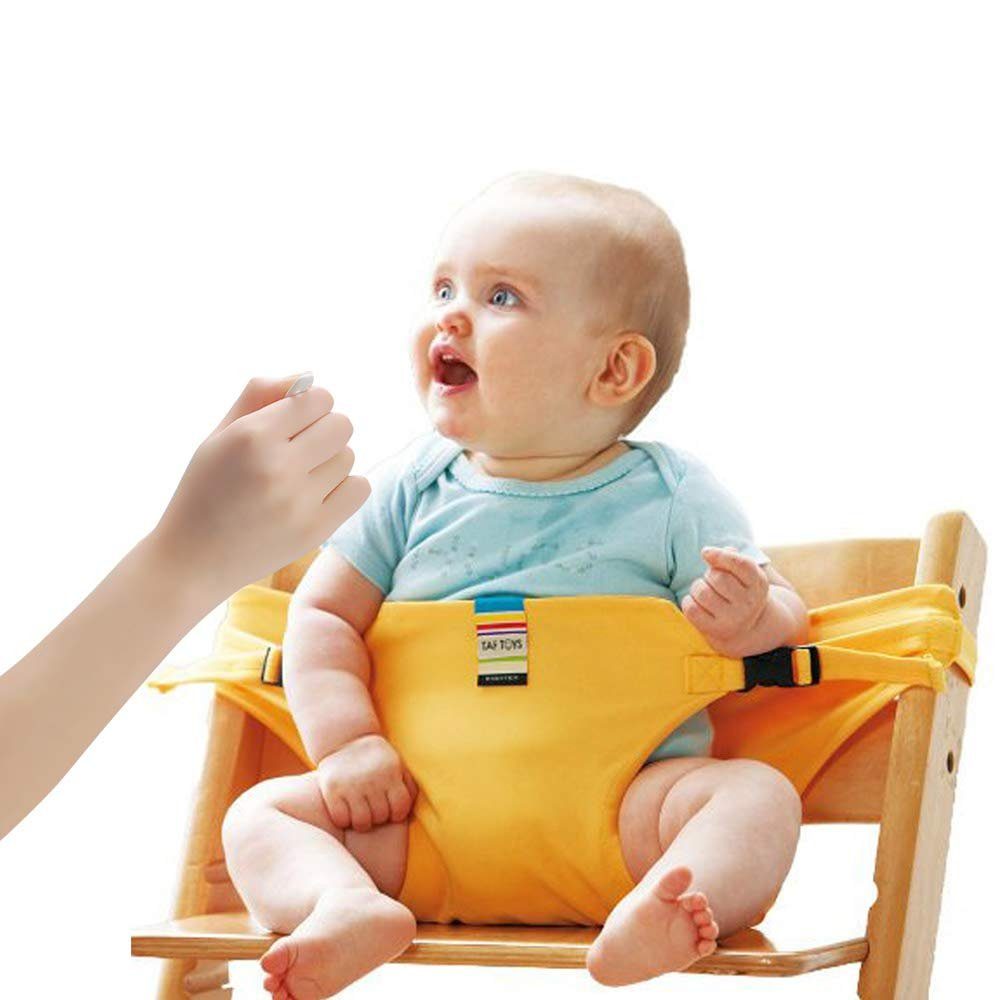 Jormftte Tragbarer Sicherheitsgurt für Hochstuhl,für Baby Stuhl-Sitzgurt Hochstuhl-Gurt Gelb