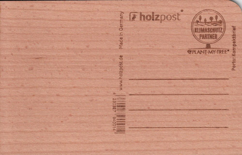 holzpost GmbH Postkarte Holzpostkarte "wooden E-Mail"