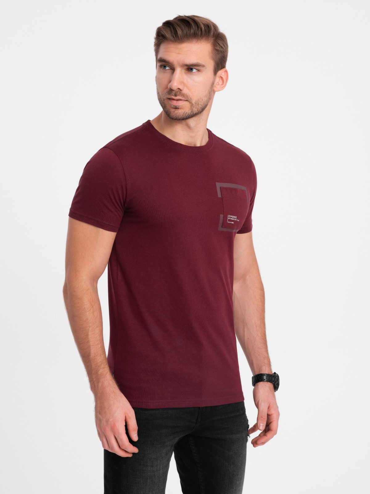 OMBRE T-Shirt Herren-T-Shirt aus Baumwolle mit günstig online kaufen