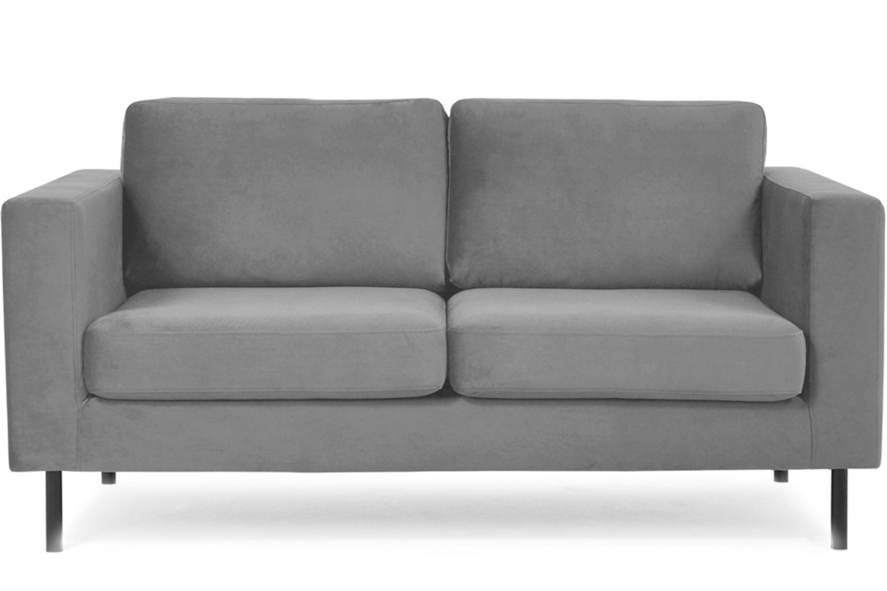 Konsimo 2-Sitzer TOZZI Sofa 2 Personen, hohe Beine, universelles Design grau | grau | grau