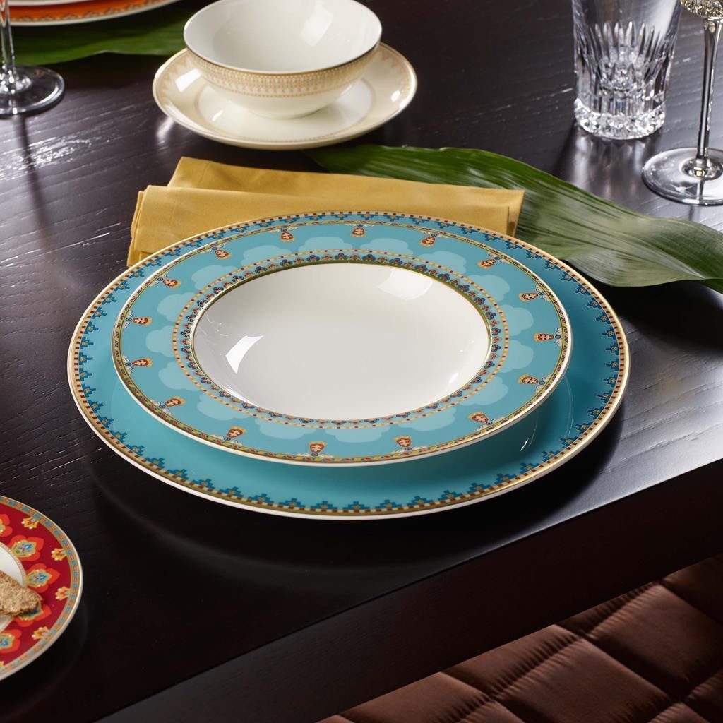 Villeroy & Boch Suppenteller Samarkand Aquamarin Suppenteller ø 24,8 cm, (1 St)