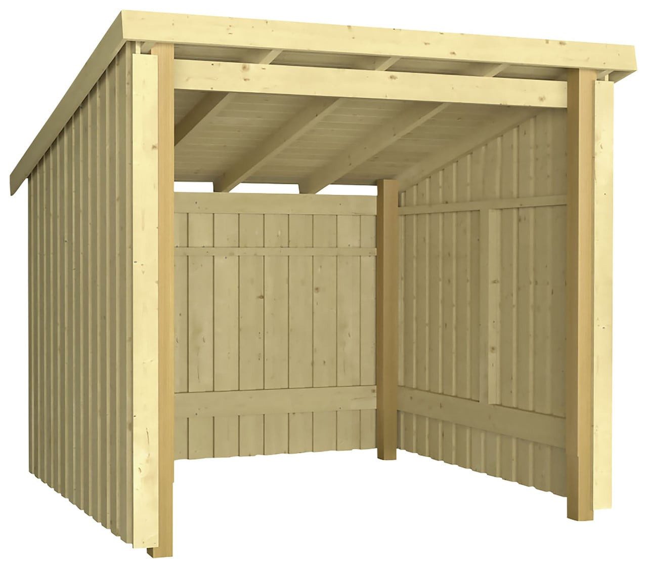 PLUS Fahrradbox Plus Fahrradunterstand Nordic 213 x 208 cm natur