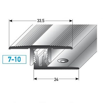 PROVISTON Übergangsprofil Aluminium, 33.5 x 7 - 10 x 1000 mm, Bronze Dunkel, Übergangsprofil